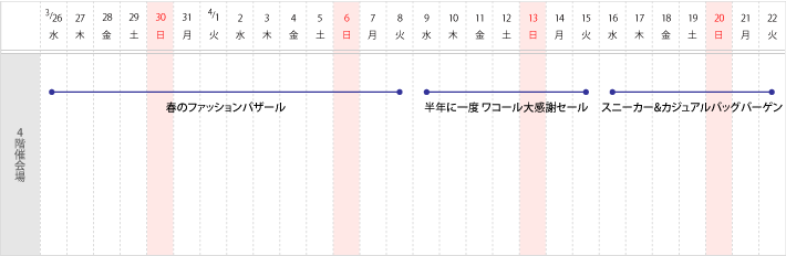 4階 催し会場　スケジュール