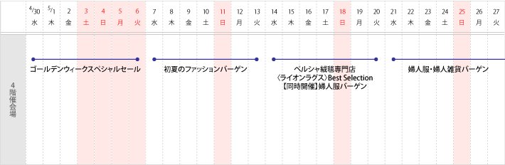 4階 催し会場　スケジュール