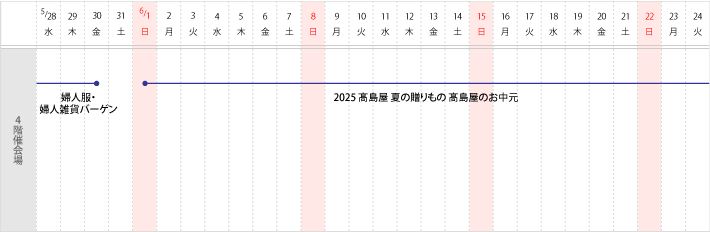 4階 催し会場　スケジュール