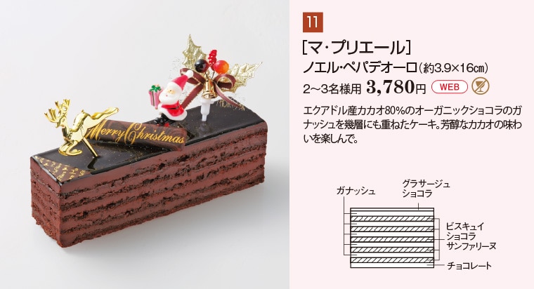 ［マ･プリエール］ノエル・ペパデオーロ（約3.9×16㎝）2〜3名様用 3,780円