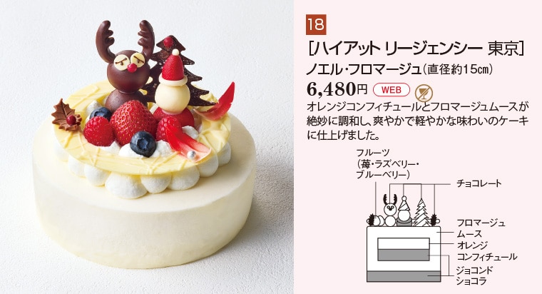 ［ハイアット リージェンシー 東京］ノエル ・フロマージュ（直径約１５㎝）6,480円
