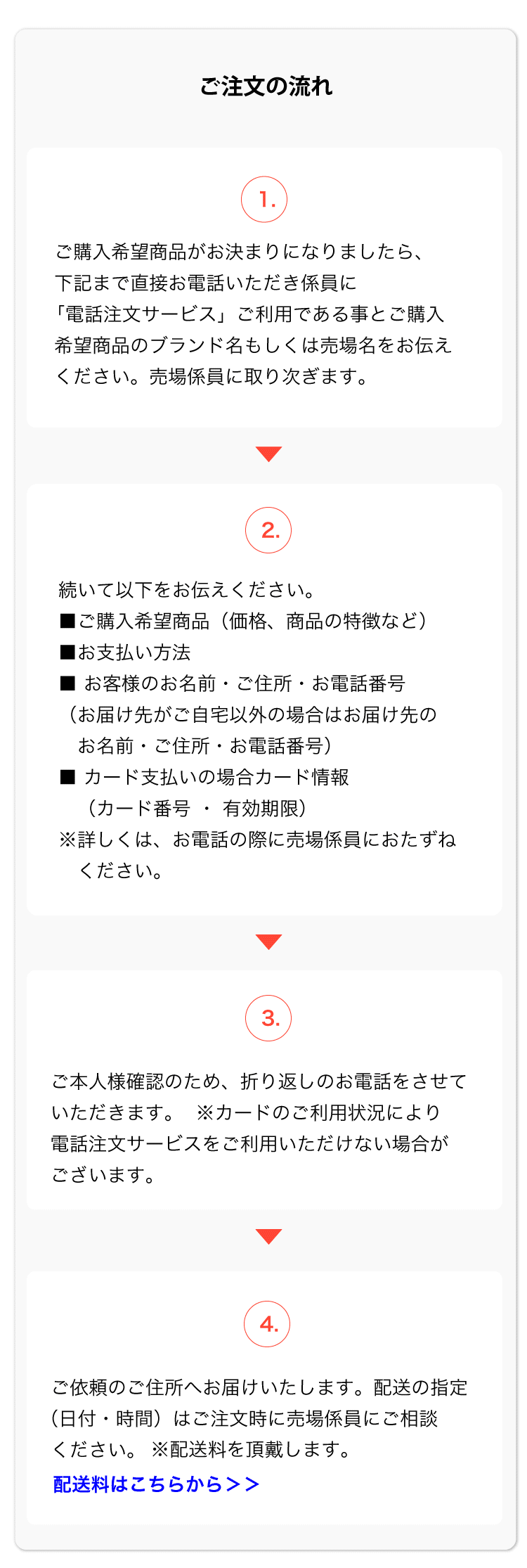 ご注文の流れ