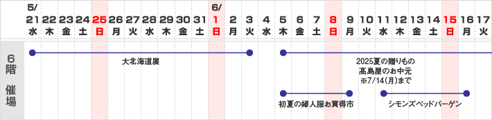 6階 催し会場　スケジュール