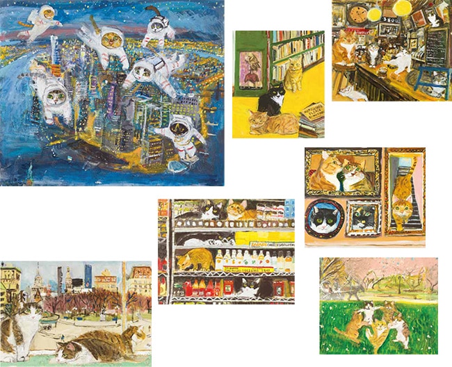 【久下貴史　原画・版画展　～マンハッタナーズの猫たち～】