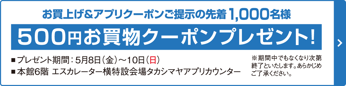 お買い物券プレゼント