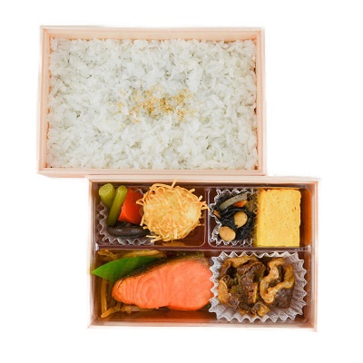 サーモントラウト西京焼と黒毛和牛しぐれ煮弁当