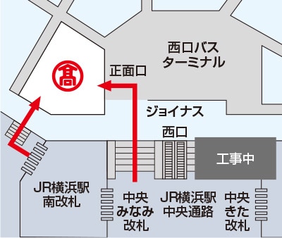 横浜タカシマヤ 地図 駐車場