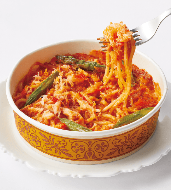 八雲イタリアンピアット タラバガニ＆ズワイガニのトマトクリームソースパスタ