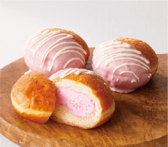 笑mina Donuts 北海道生ドーナツ（いちごミルク）