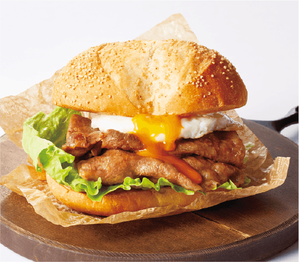 和牛王国ウエムラ 白老牛A5等級サーロインすき焼きバーガー