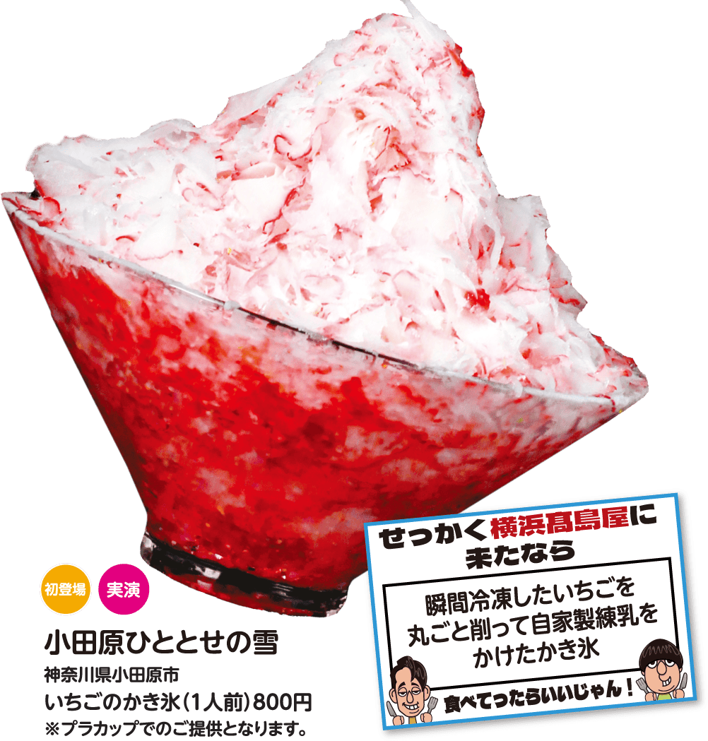 小田原ひととせの雪 いちごのかき氷