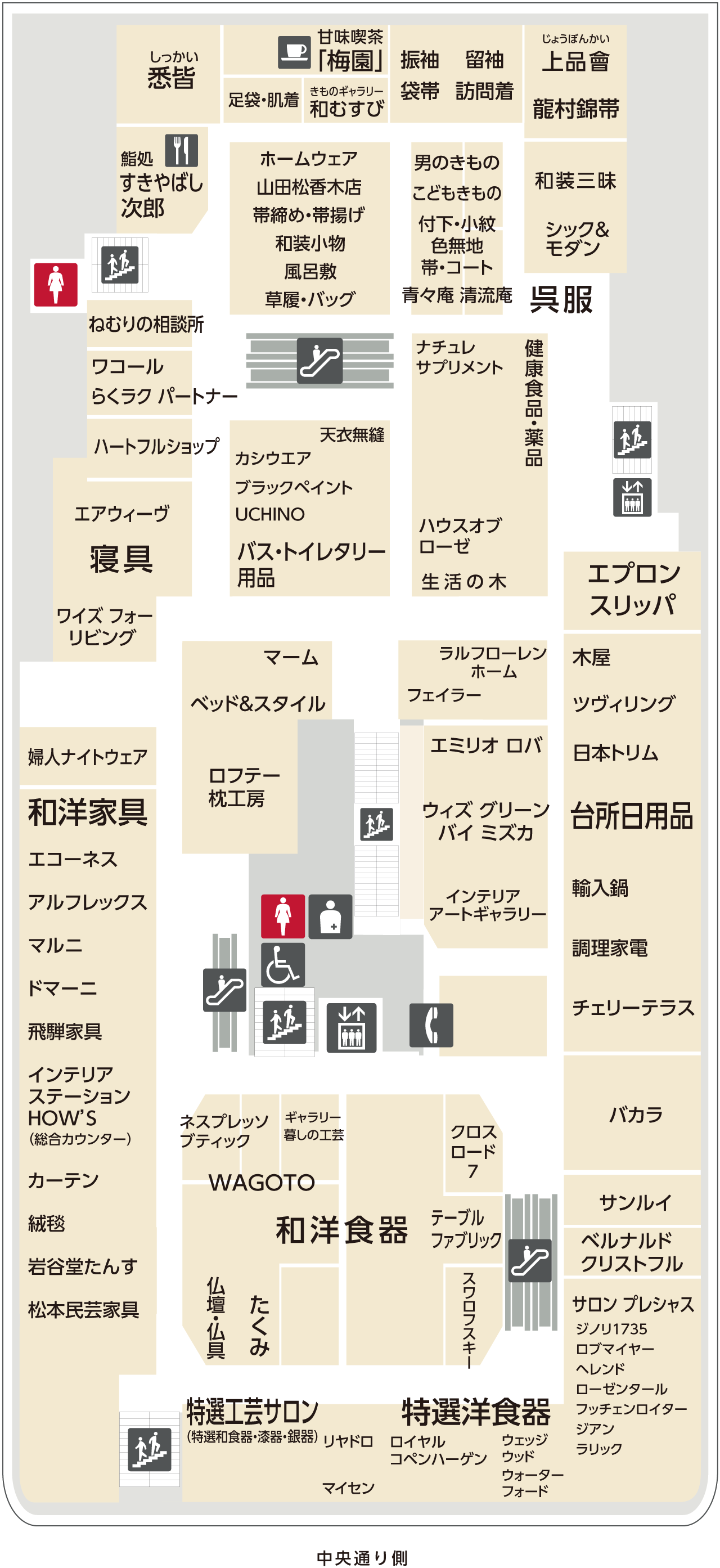 フロアガイド 日本橋高島屋 S C 新館 専門店