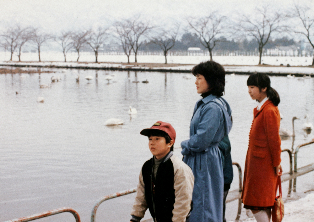1976年、新潟県水原町（現・阿賀野市）の瓢湖で（小6）