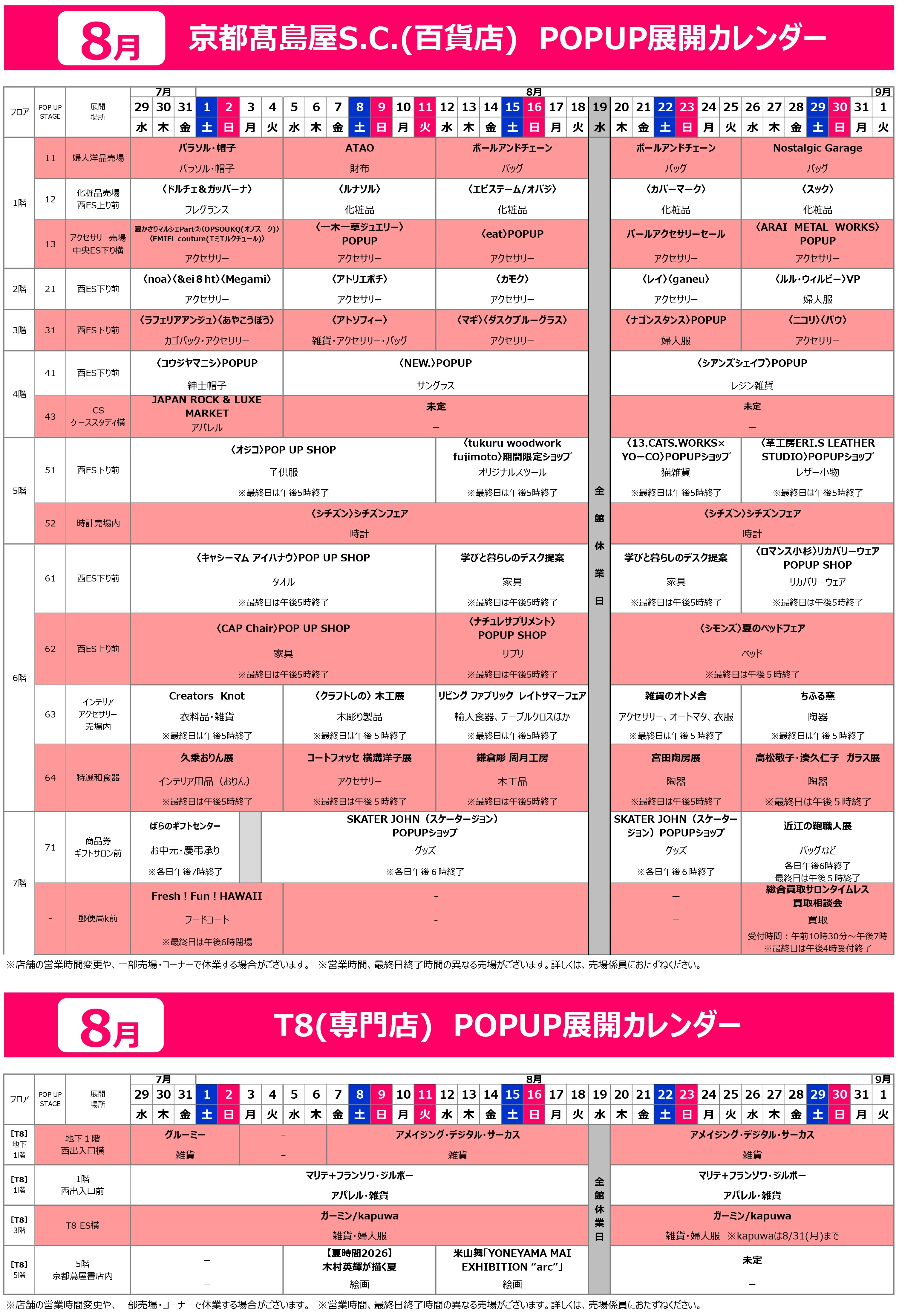 活動歴および当時の関連ビジュアル記録