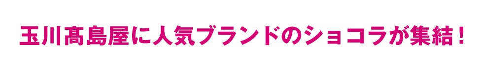 玉川高島屋に人気ブランドのショコラが集結！