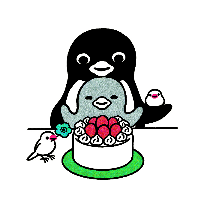 坂崎千春 版画展 港のペンギン日和