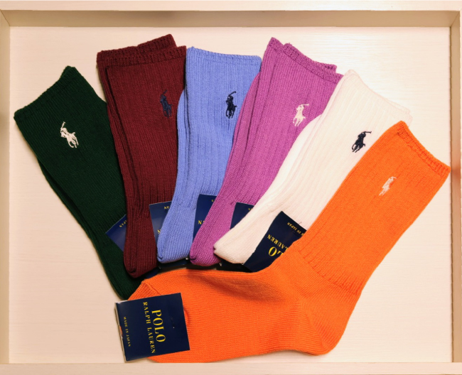 POLO RALPH LAUREN ローゲージ クルー丈 ソックス レディース