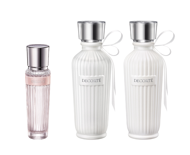 ピンクの瓶のオードトワレと、白い瓶のウォーターコロン2種類の画像