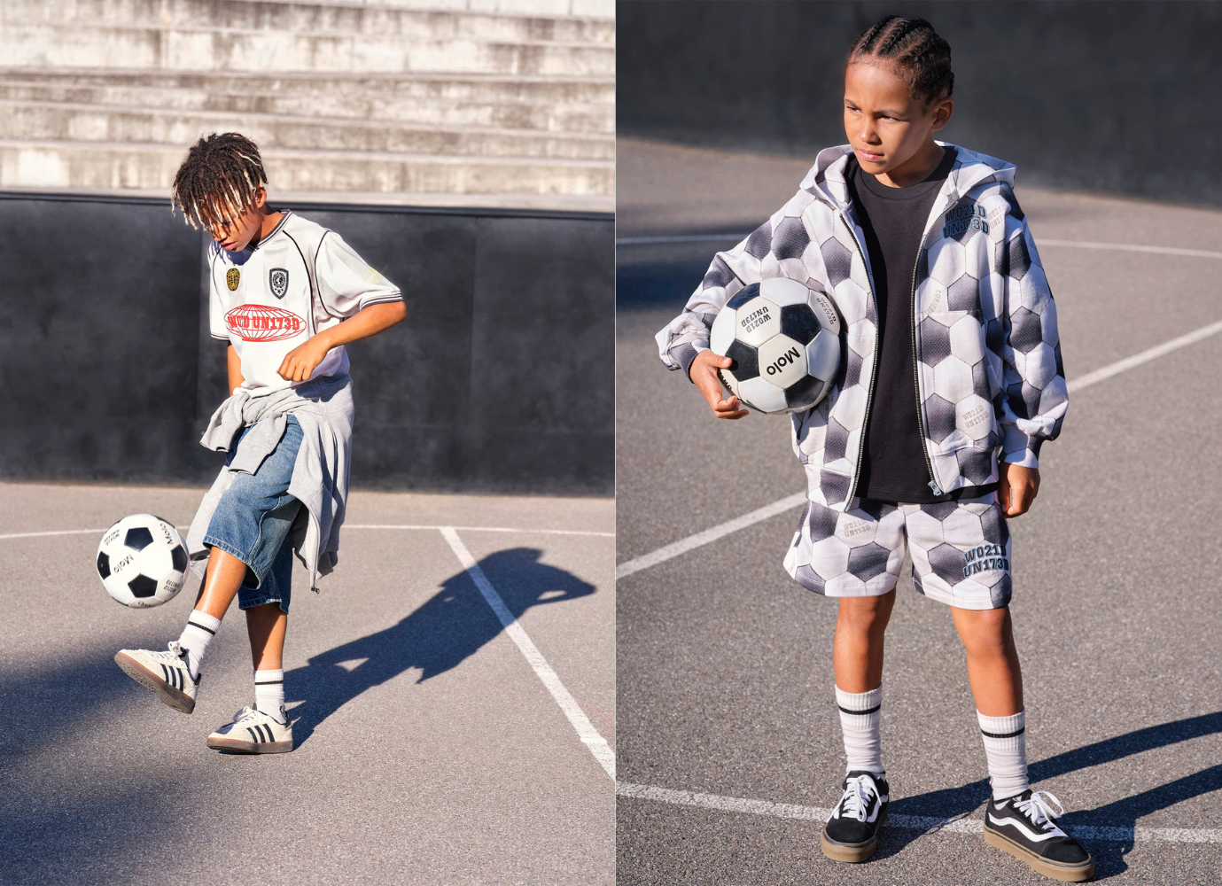 スポーツＭＩＸスタイルの洋服を着た男の子