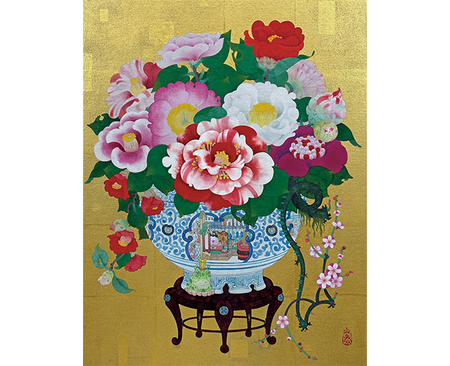 【田島周吾】 「梅椿堂」 53×41cm