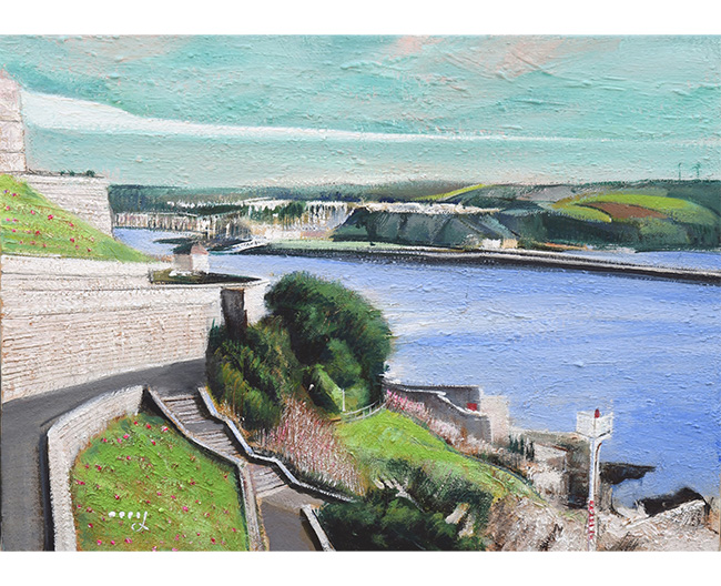 【山本正英展】「プリマス港」24.2×33.3㎝（4号F）キャンバス・油彩