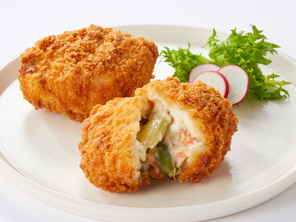 ［マルヒロ太田食品］アスパラサーモンクリームコロッケ