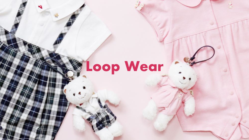 ファミリアのベビーウェアとその服で作られるマスコットベアー