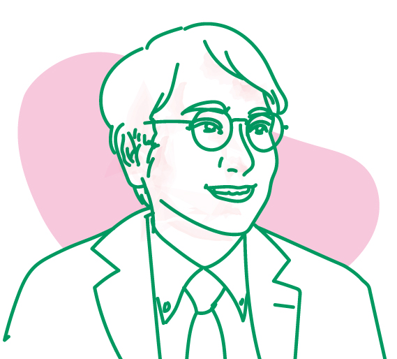 オグラ眼鏡店こどもメガネ アンファンのディレクターHさんの似顔絵