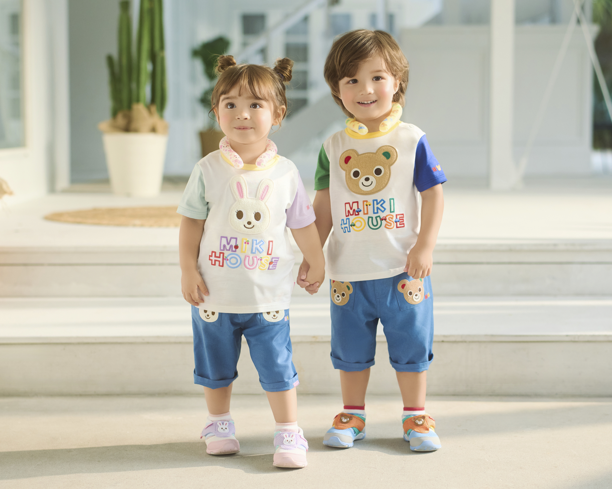 ミキハウス 接触冷感Tシャツと6分パンツ
