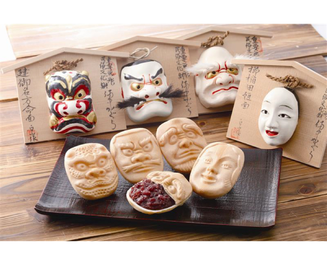 三宅製菓本店の備中神楽面最中