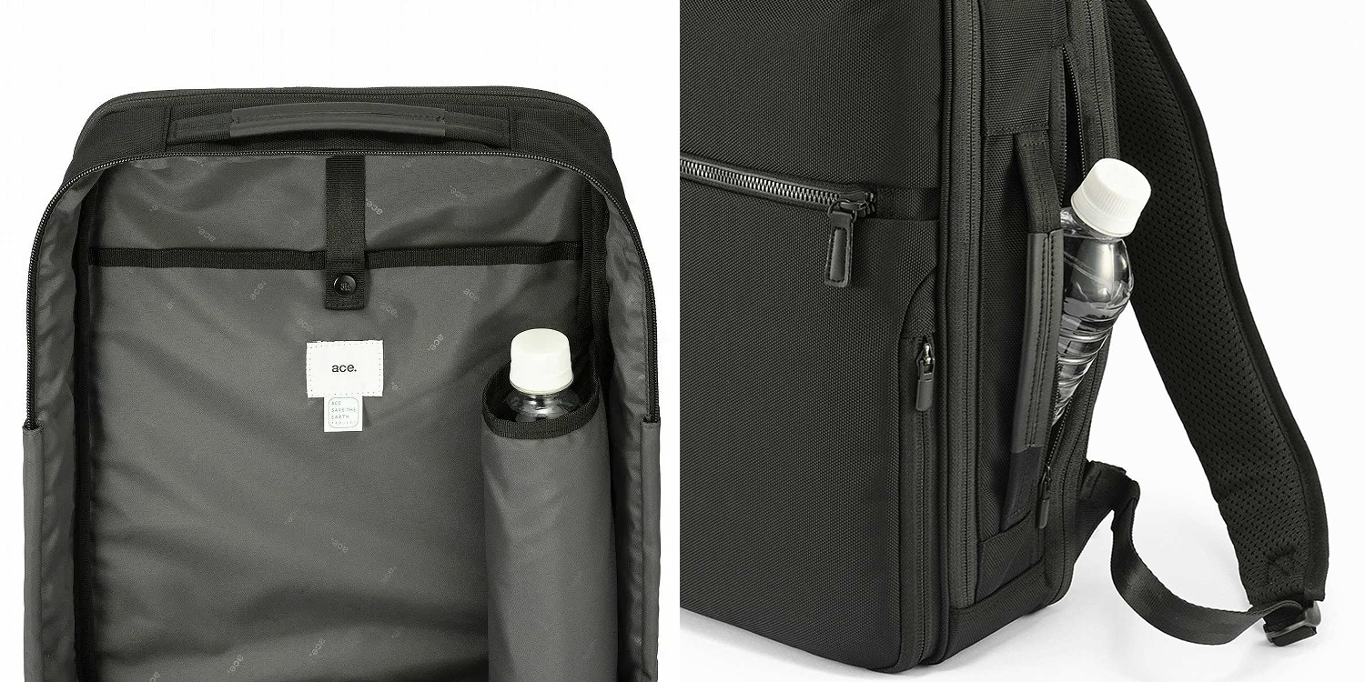 ガジェタブルの中とサイドポケット写真