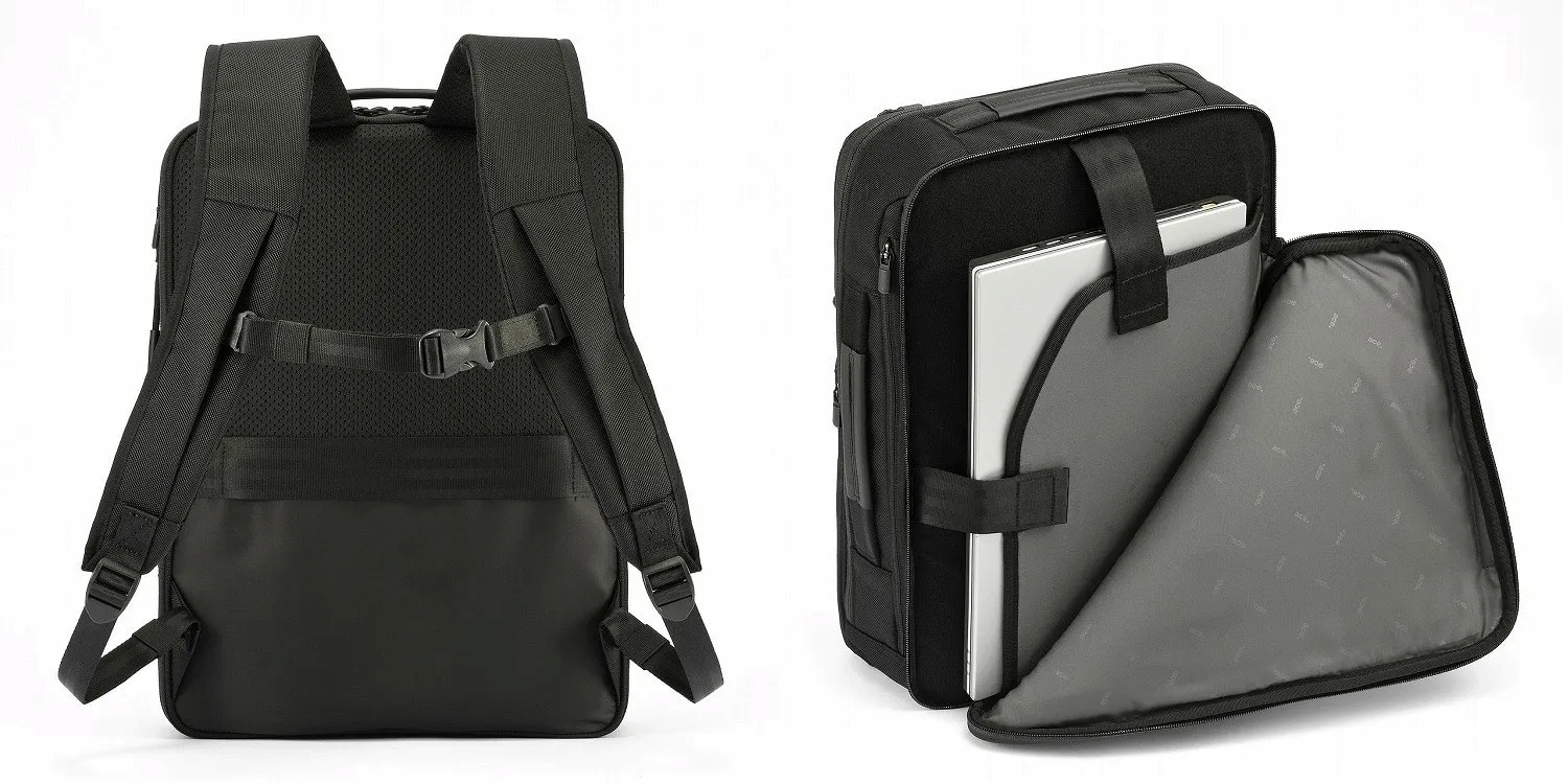 ガジェタブルの背面と背面のPCスペースの写真