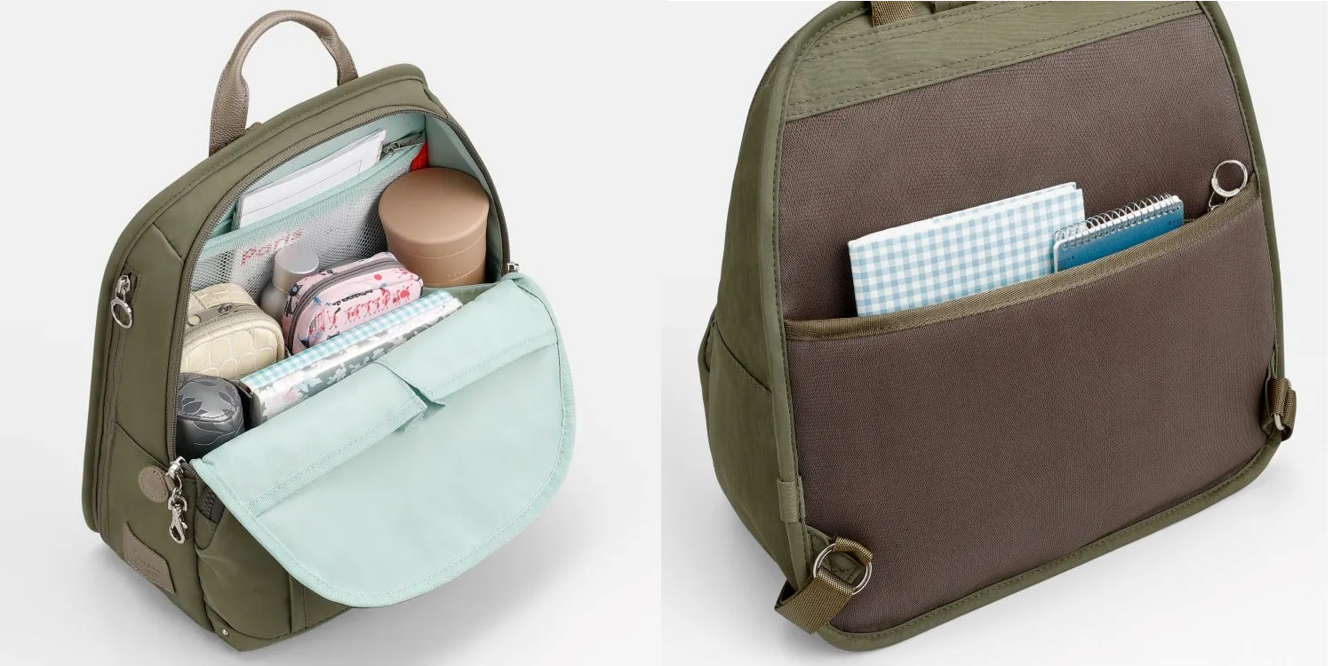 カナナP J８の内装と背面ポケットの写真