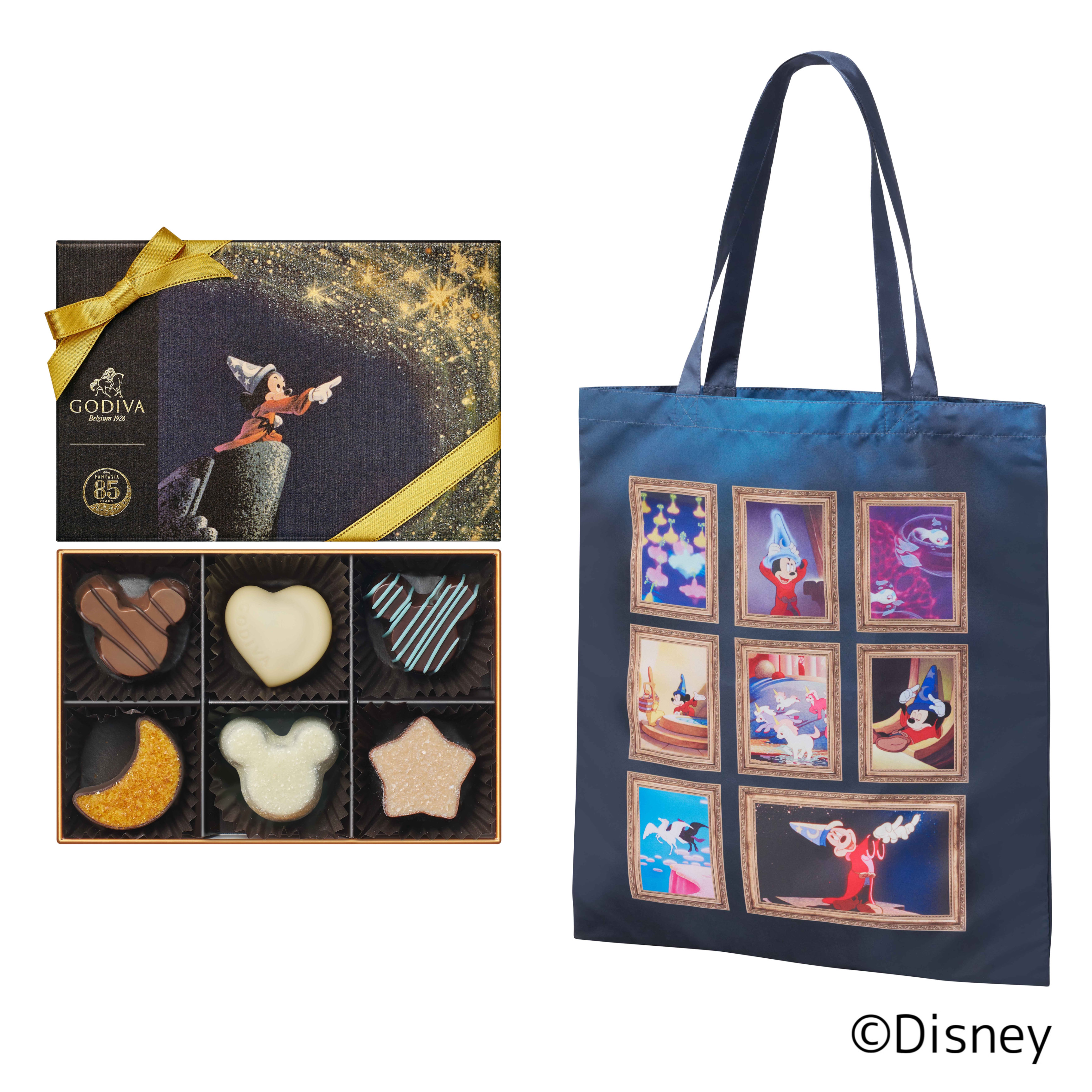 「ゴディバ『ファンタジア』コレクション」のチョコレートとバッグの写真