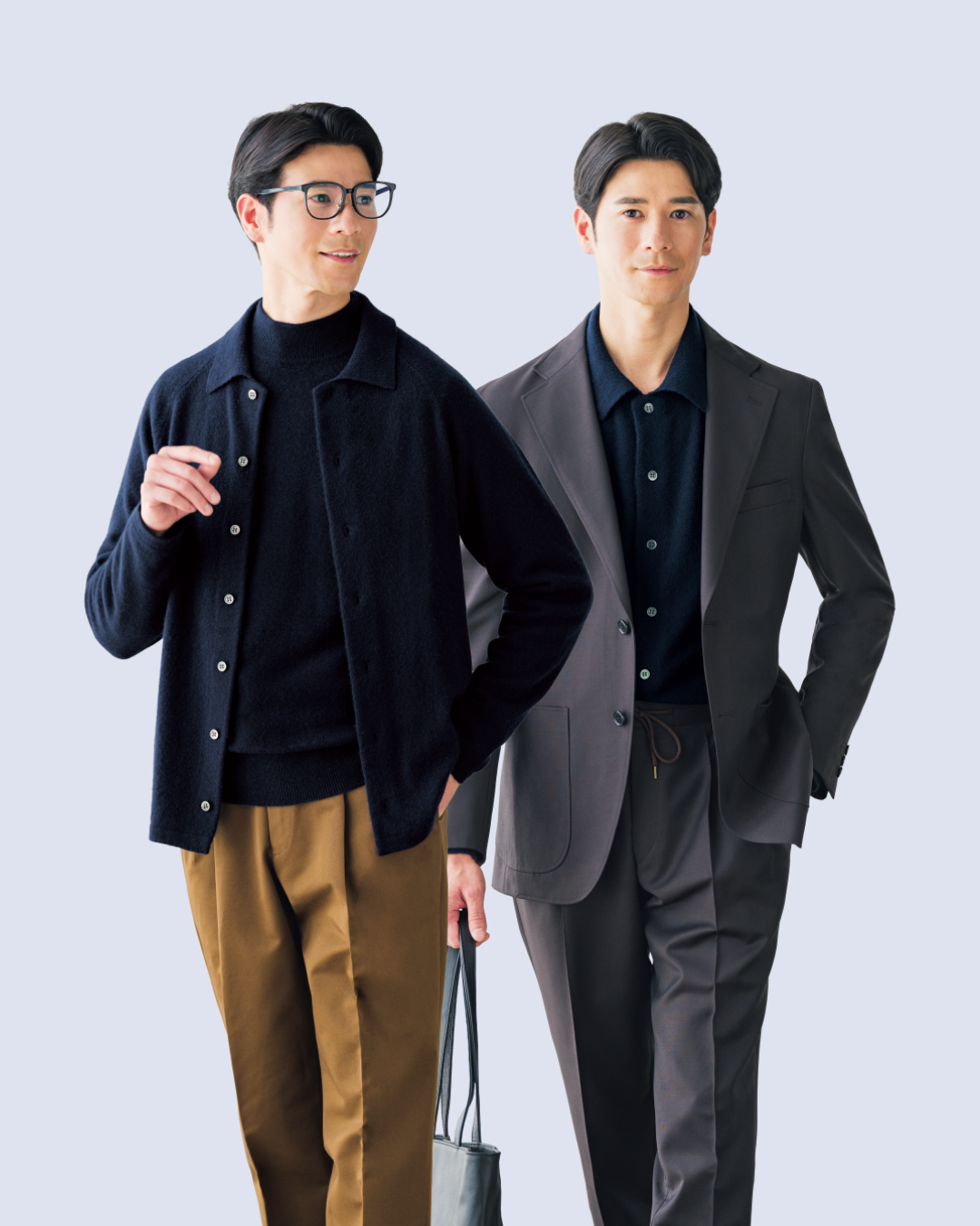 ニットオーバーシャツのモデル写真