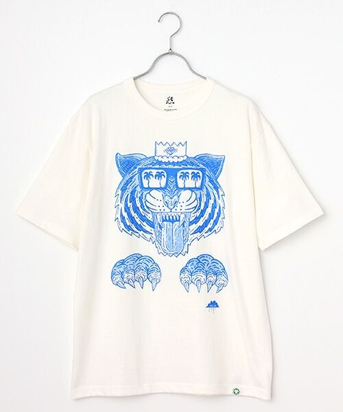 GOTS ORGANIC TEE SEW by EIJI ゴッツ認証クルーネックプリントTシャツ