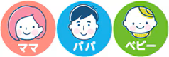 ママ・パパ・ベビーのマーク