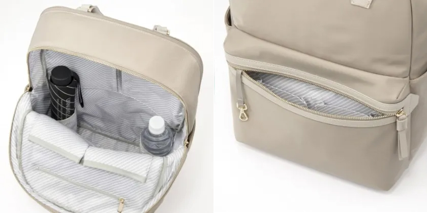 ラポルテムの内装と前ポケットの写真