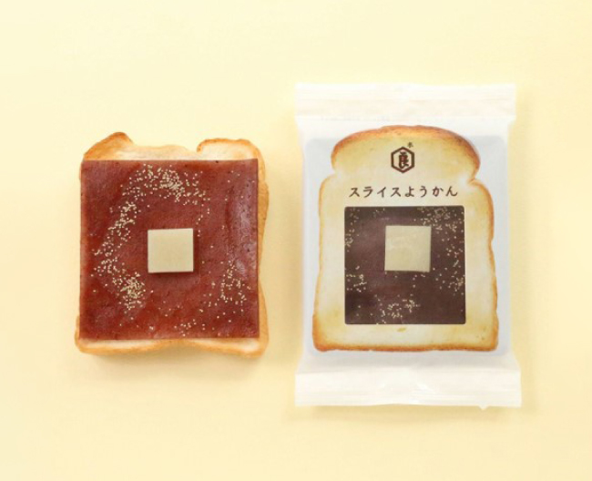 ［亀屋良長］のトーストに乗せて焼くだけで「小倉バタートースト」が楽しめる、スライスようかん［小倉バター］