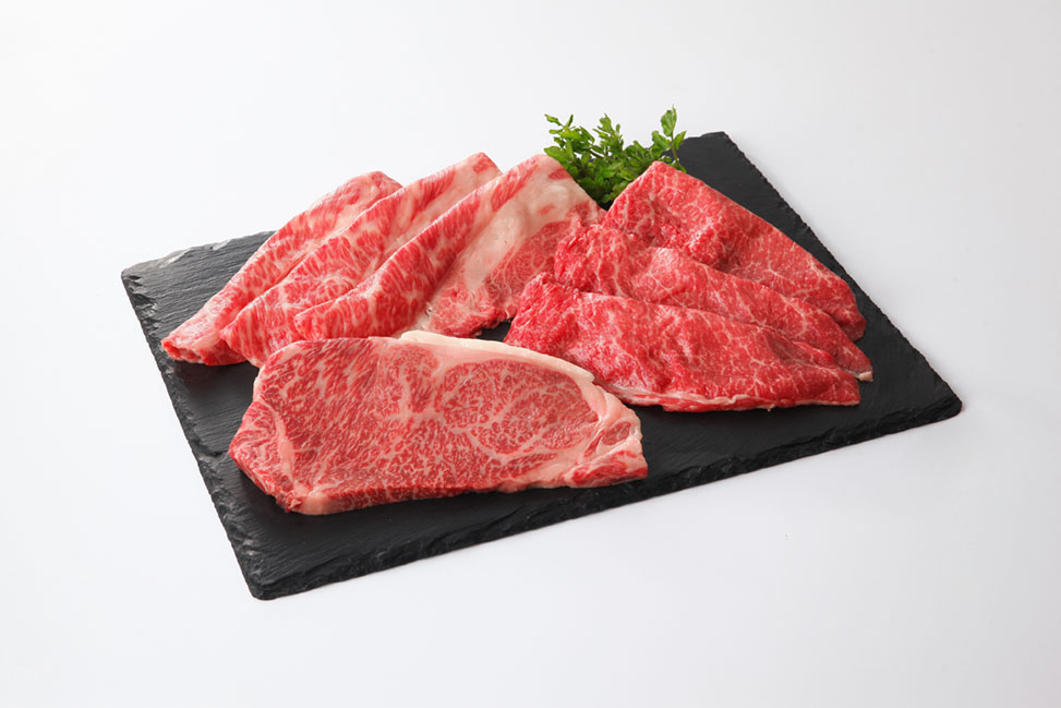 柏店にある人形町今半で販売している美しい霜降りが入った黒毛和牛