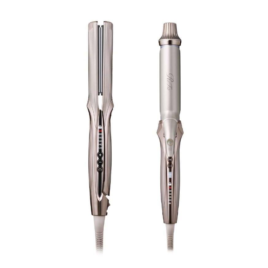 ストレートアイロンとカールアイロンの写真