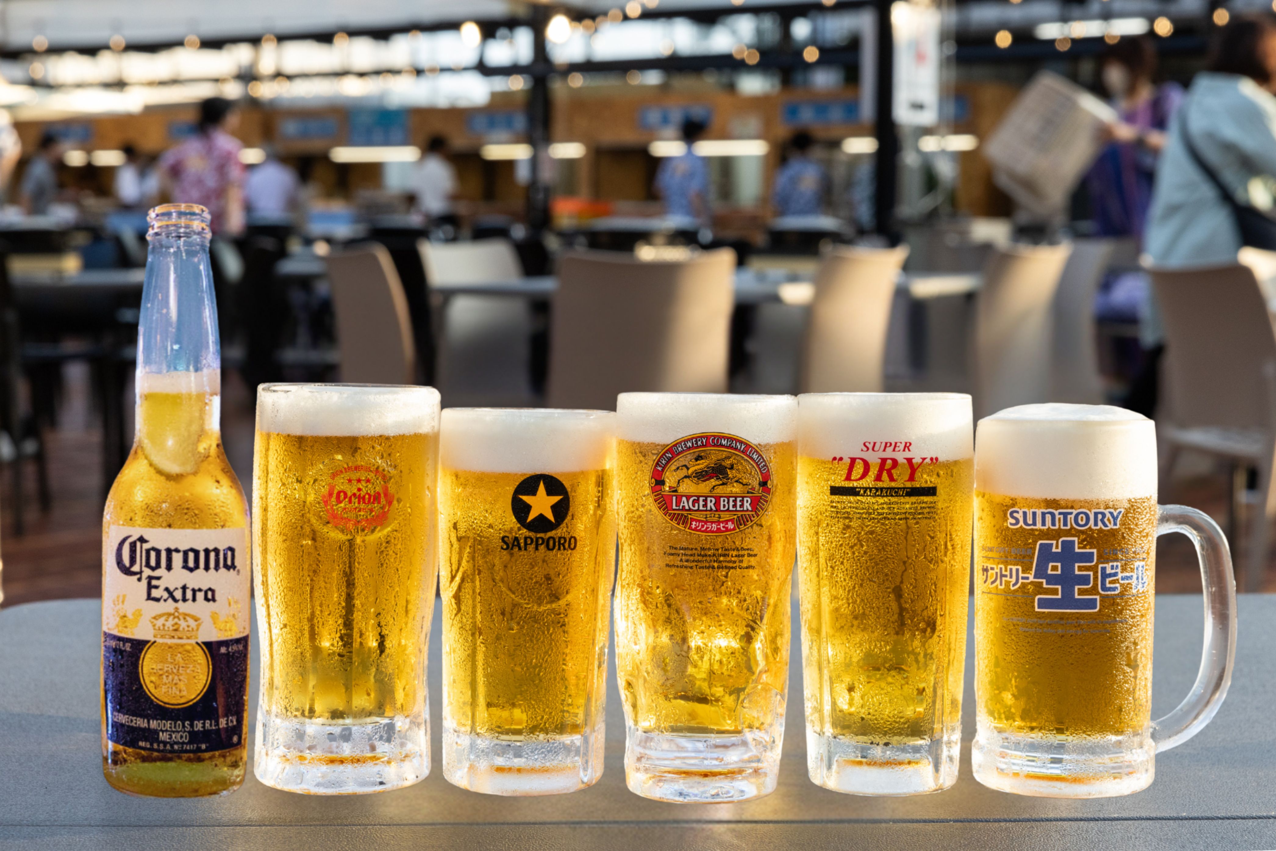 種類豊富なビールの画像