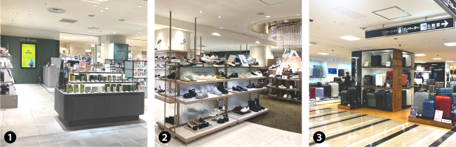 紹介した商品を取り扱っている3カ所の売場