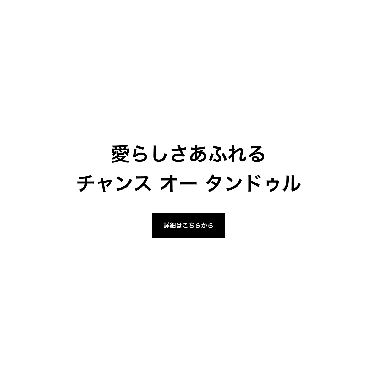 愛らしさあふれる チャンス オー タンドゥル 詳細はこちらから