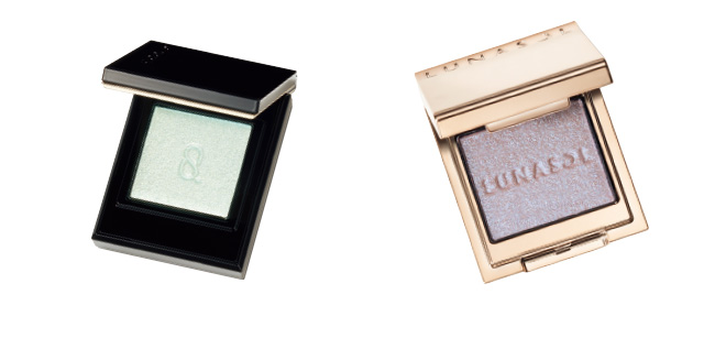 左側にスック／モノ ルック アイズの画像と右側にルナソル／モノアイカラーレーションの画像