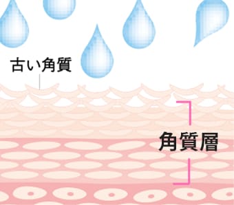 ふき取りを行っていない肌