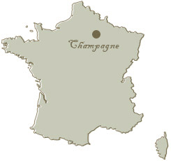 シャンパーニュ地方の地図