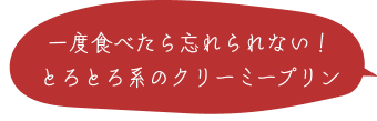 一度食べたら忘れられない！とろとろ系のクリーミープリン