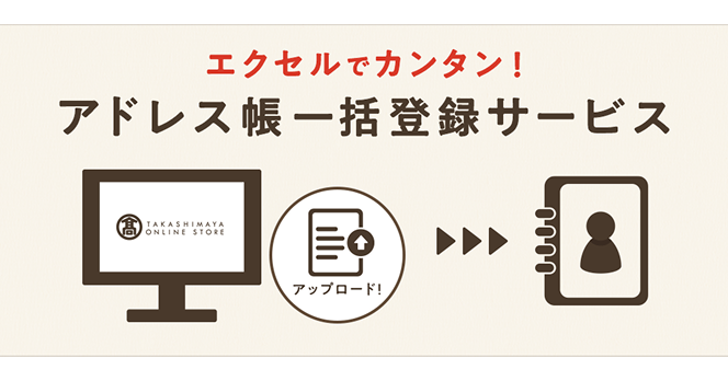 アドレス帳一括登録サービス