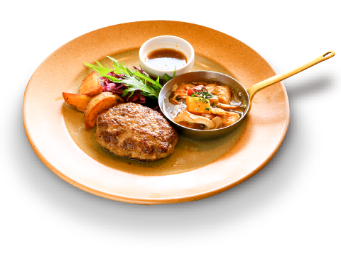 野菜を食べるハンバーグ屋さん。